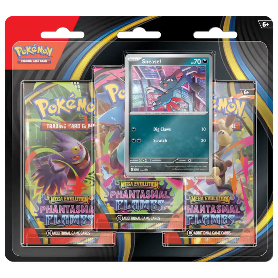 Pokémon TCG: Mega Evolution: Phantasmal Flames 3-Pack Blister (Sneasel)