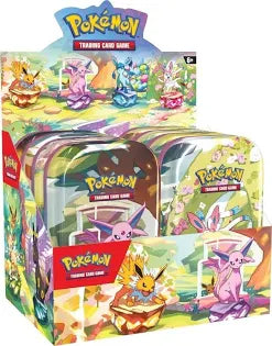 Pokémon TCG: Mega Evolutions: Prismatic Evolution Mini Tin Display (Spanish)